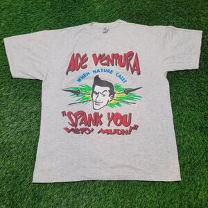 Vintage 1996 Ace Ventura Movie Promo T-Shirt XL/XXL Jim-Carrey 90s RARE